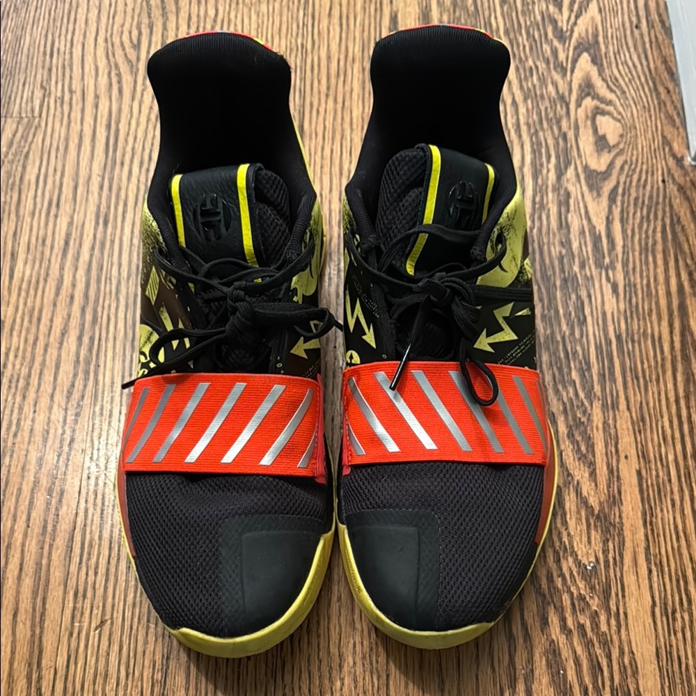 adidas Black, Red, and Yellow Athletic Shoes